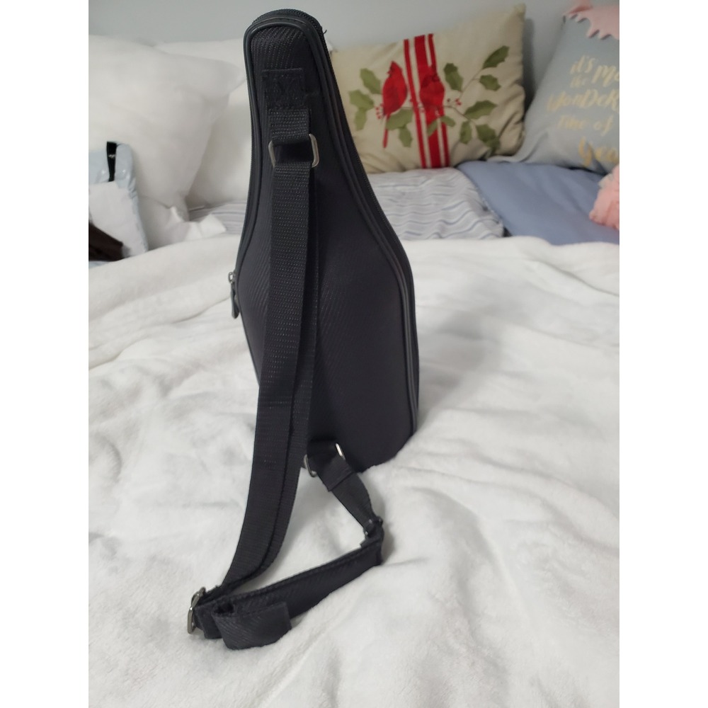 CaddyO Insulated Single Bottle Wine Chiller Carrier Case Black with Corkscrew